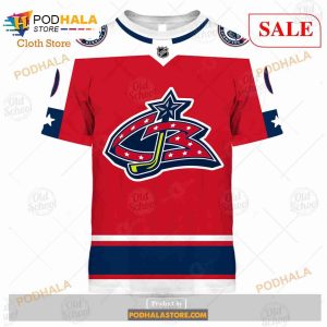 Custom Name And Number NHL Columbus Blue Sweatshirt Hoodie 3d 3