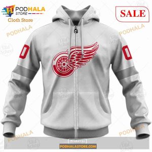 Custom Name And Number NHL Detroit Red Wings Sweatshirt Hoodie 3d 5