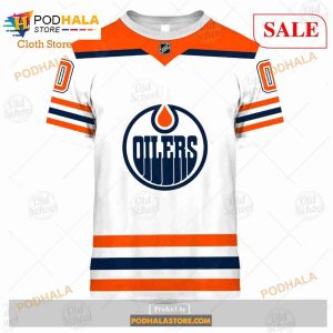 Custom Name And Number NHL Edmonton Oilers Sweatshirt Hoodie 3d 3