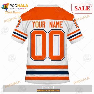 Custom Name And Number NHL Edmonton Oilers Sweatshirt Hoodie 3d 7