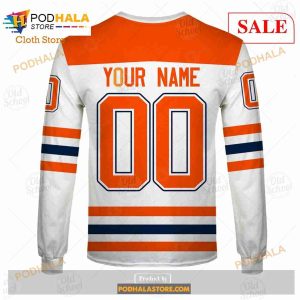 Custom Name And Number NHL Edmonton Oilers Sweatshirt Hoodie 3d 8