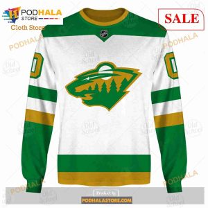 Custom Name And Number NHL Minnesota Wild Sweatshirt Hoodie 3d 4