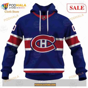 Custom Name And Number NHL Montreal Canadiens Sweatshirt Hoodie 3d 2
