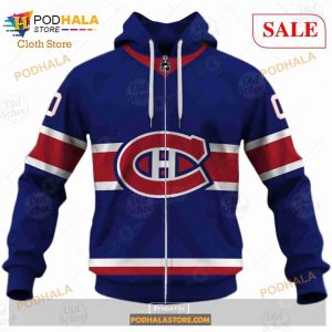 Custom Name And Number NHL Montreal Canadiens Sweatshirt Hoodie 3d 5