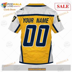 Custom Name And Number NHL Nashville Predators Sweatshirt Hoodie 3d 7