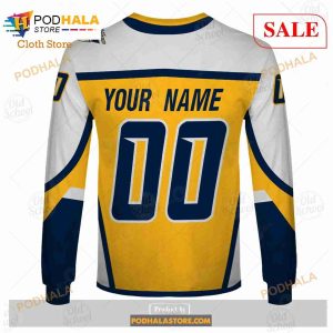 Custom Name And Number NHL Nashville Predators Sweatshirt Hoodie 3d 8