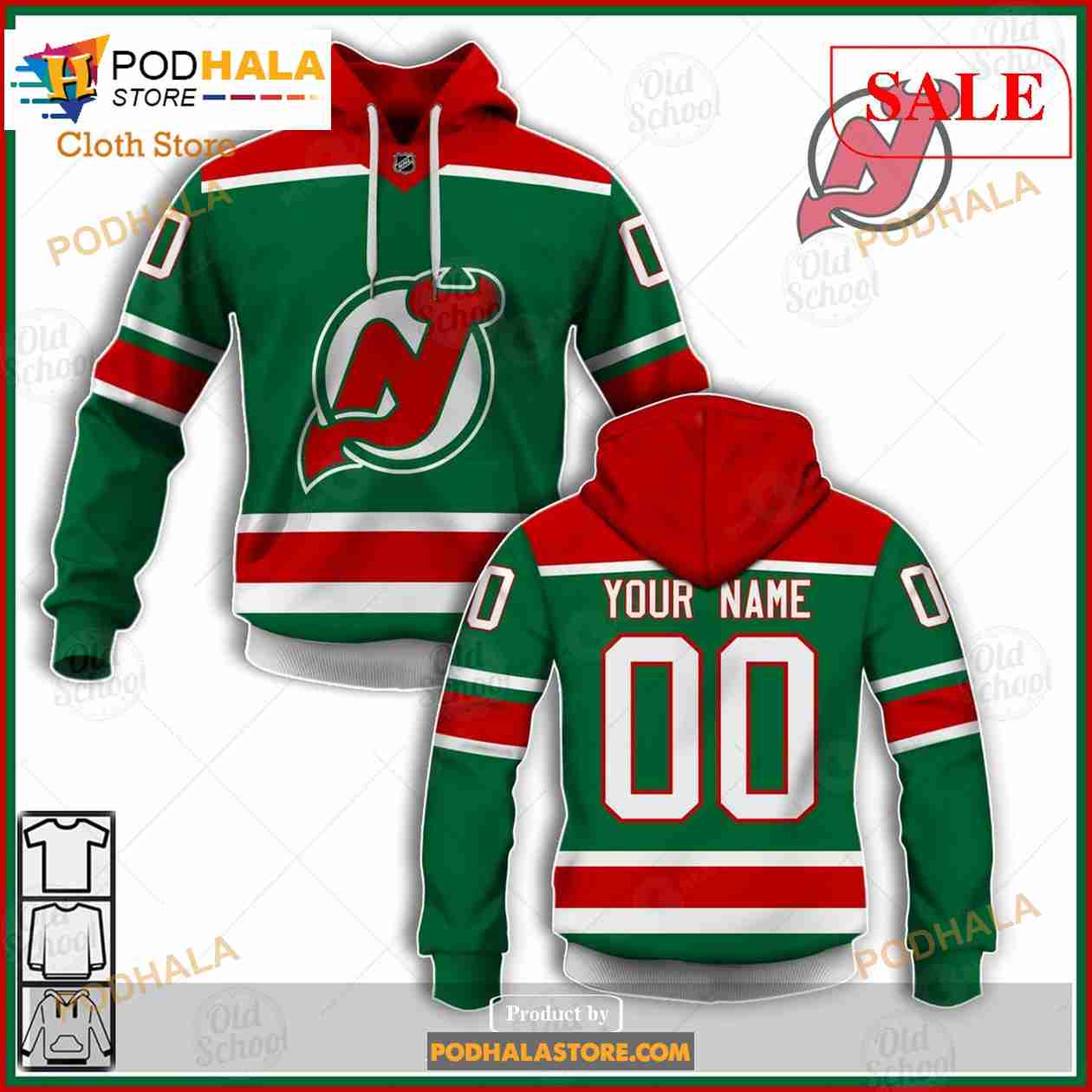 Personalized Hartford Whalers Carolina Hurricanes Vintage NHL Jersey Green  3D Hoodie