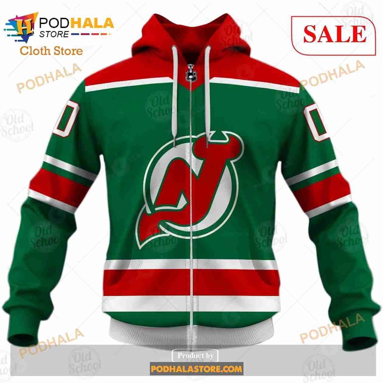 Personalized NHL New Jersey Devils Reverse Retro 3D Hoodie All