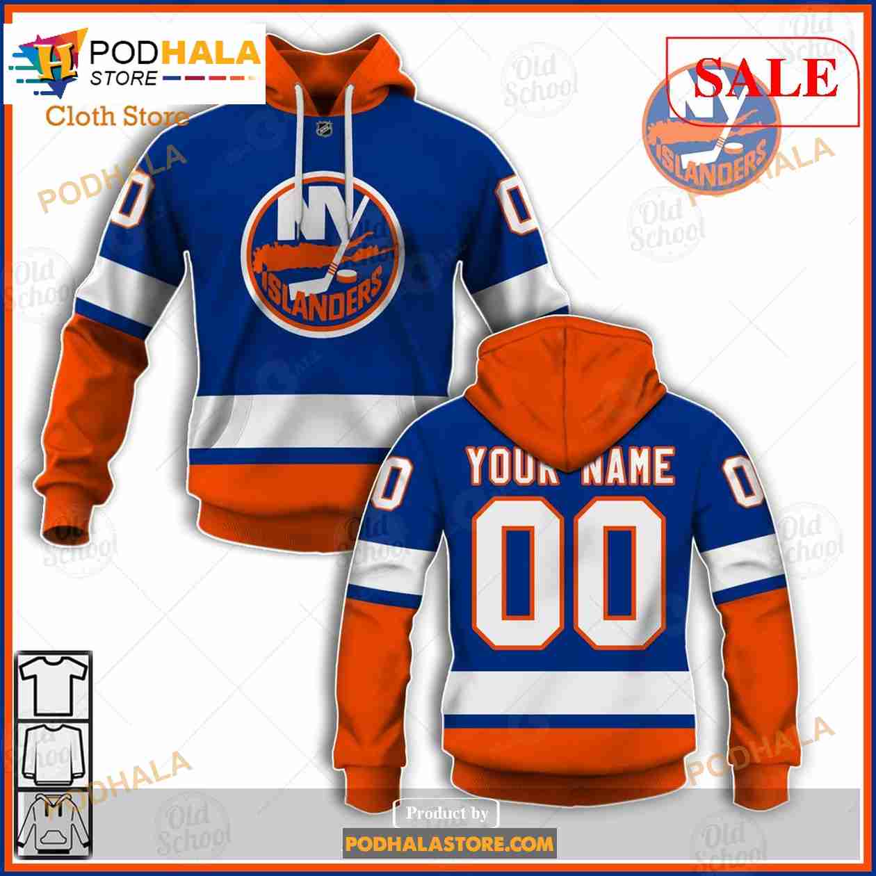 NHL New York Islanders Long Sleeve Hoodie Sweatshirt Size Large by