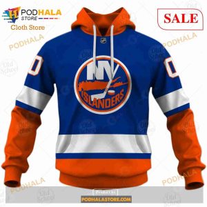 Custom Name And Number NHL New York Islanders Sweatshirt Hoodie 3d 2
