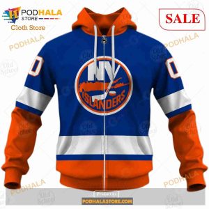 Custom Name And Number NHL New York Islanders Sweatshirt Hoodie 3d 5
