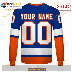 Custom Name And Number NHL New York Islanders Sweatshirt Hoodie 3d 8