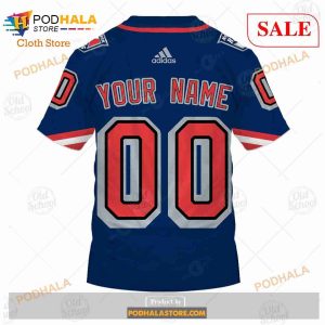 Custom Name And Number NHL New York Rangers Sweatshirt Hoodie 3d 7
