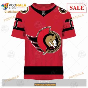 Custom Name And Number NHL Ottawa Senators Sweatshirt Hoodie 3d 3