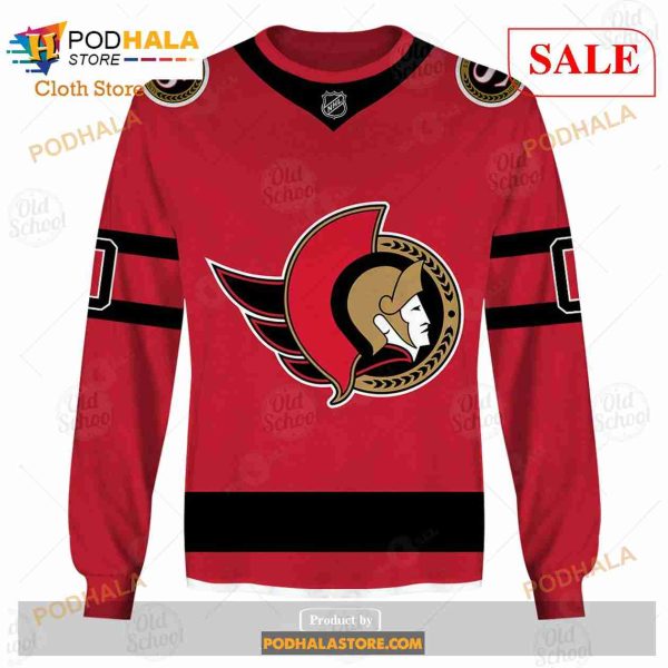 Custom Name And Number NHL Ottawa Senators Sweatshirt Hoodie 3D