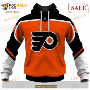 Custom Name And Number NHL Philadelphia Flyer Sweatshirt Hoodie 3d 2