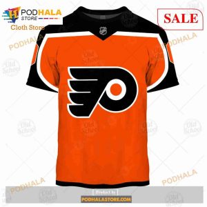 Custom Name And Number NHL Philadelphia Flyer Sweatshirt Hoodie 3d 3
