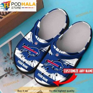 Custom Name Buffalo Bills NFL Crocband 3D Crocs Clog Shoes