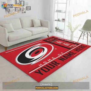 Custom Name Carolina Hurricanes Wincraft Nhl Area Rug For Christmas Living Room Rug