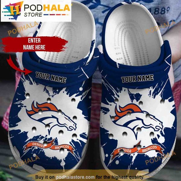 Custom Name Denver Broncos Ncaa Football Crocband 3D Crocs