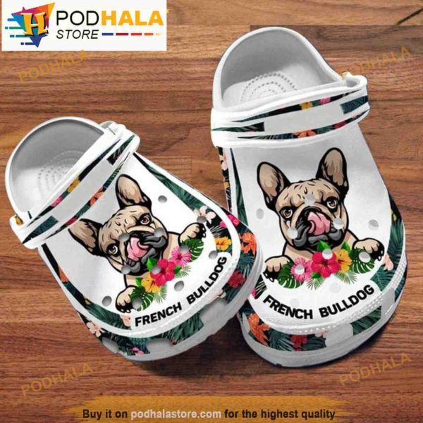 Custom Name French Bulldog Dog Crocband 3D Crocs