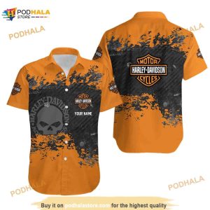 Custom Name Haarley Davidson Men's 3D Funny Hawaiian Shirt