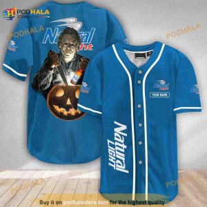 Personalized Michael Myers Pumpkin Old Milwaukee Baseball Jersey