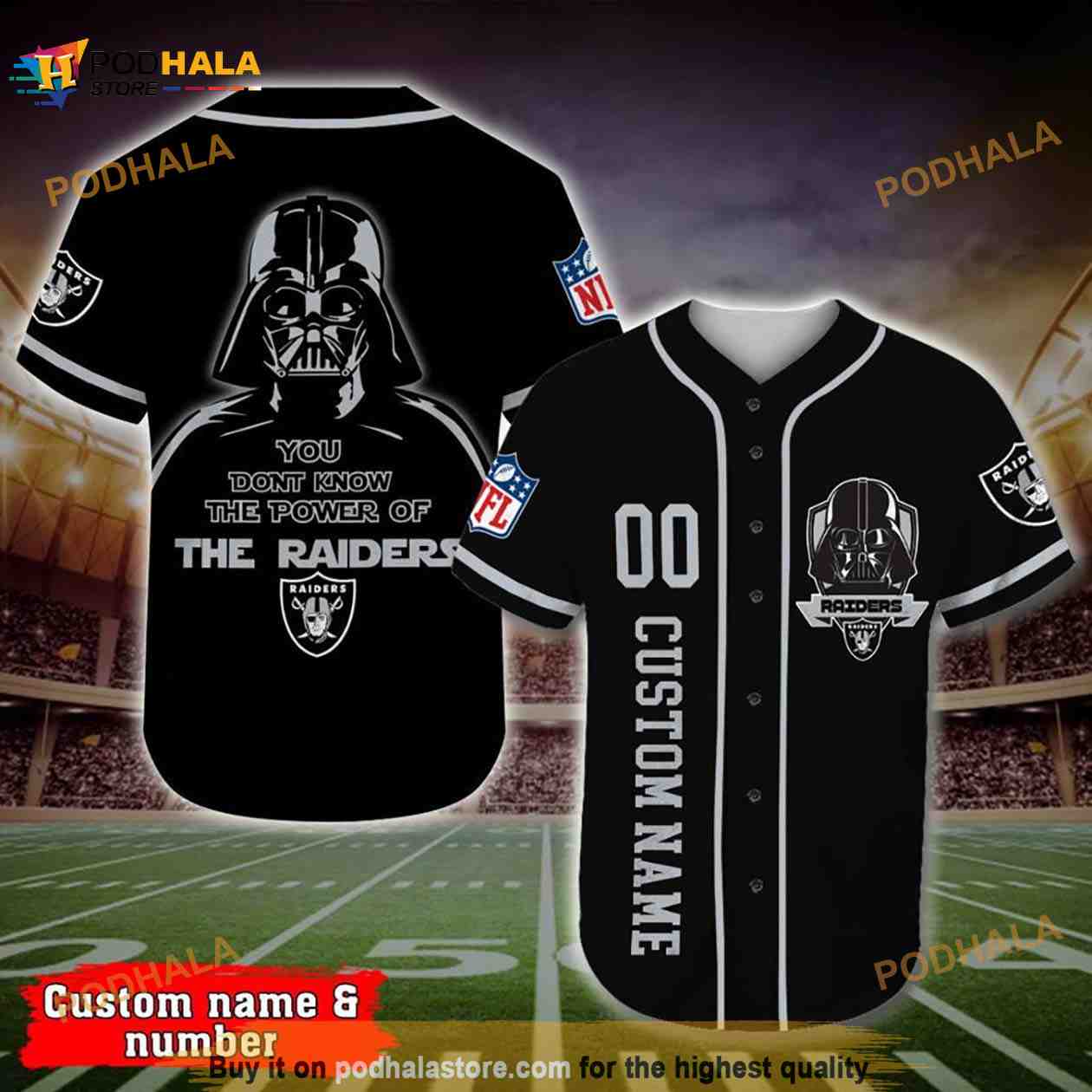 customized raider jerseys