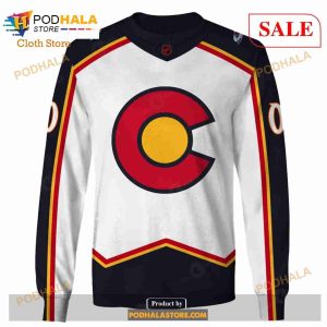 Custom Name Number NHL Reverse Retro Colorado Avalanche Shirt Hoodie 3d 4