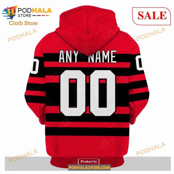 Custom Name & Number NHL Reverse Retro Detroit Red Wings Shirt Hoodie 3D