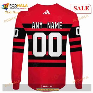 Custom Name Number NHL Reverse Retro Detroit Red Wings Shirt Hoodie 3d 5