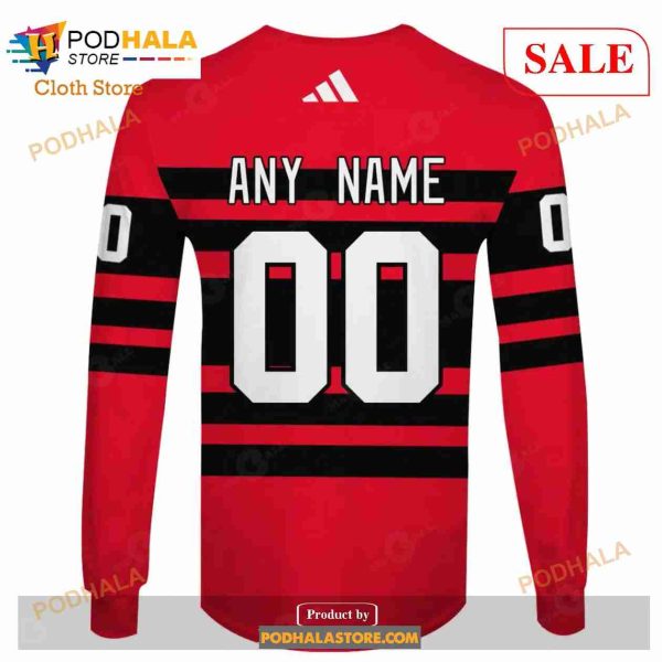 Custom Name & Number NHL Reverse Retro Detroit Red Wings Shirt Hoodie 3D