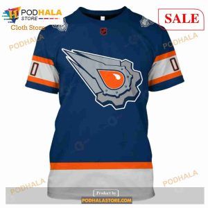 Custom Name Number NHL Reverse Retro Edmonton Oilers Shirt Hoodie 3d 6
