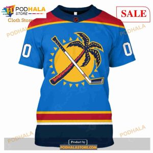 Custom Name Number NHL Reverse Retro Florida Panthers Shirt Hoodie 3d 6