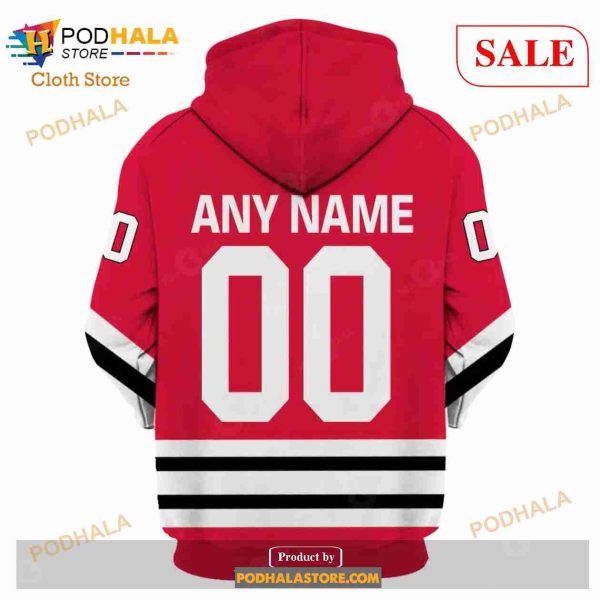 Custom Name & Number NHL Reverse Retro Hartford Whalers Shirt Hoodie 3D