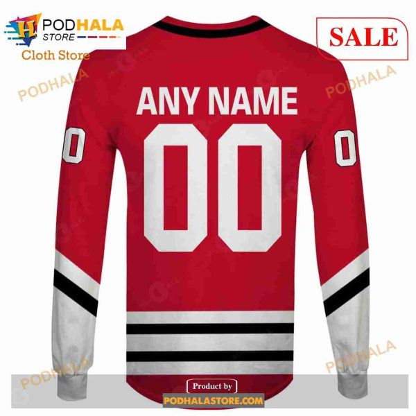 Custom Name & Number NHL Reverse Retro Hartford Whalers Shirt Hoodie 3D
