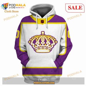 Custom Name Number NHL Reverse Retro Los Angeles Kings Shirt Hoodie 3d 2