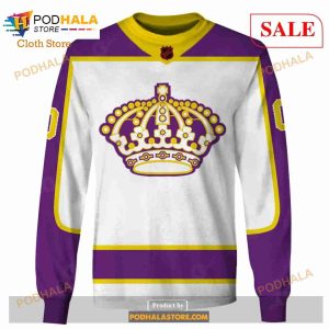 Custom Name Number NHL Reverse Retro Los Angeles Kings Shirt Hoodie 3d 4