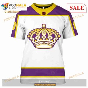Custom Name Number NHL Reverse Retro Los Angeles Kings Shirt Hoodie 3d 6