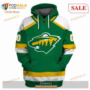Custom Name Number NHL Reverse Retro Minnesota Wild Shirt Hoodie 3d 2