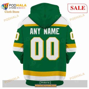 Custom Name Number NHL Reverse Retro Minnesota Wild Shirt Hoodie 3d 3