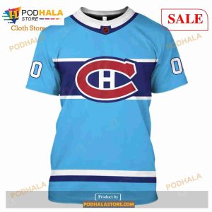 Custom Name Number NHL Reverse Retro Montreal Canadiens Shirt Hoodie 3d 6