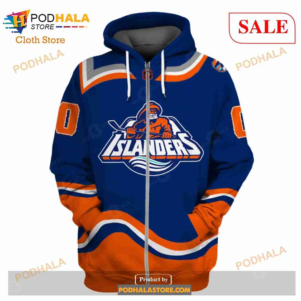 Personalized NHL New York Islanders Reverse Retro All Over Print 3D Hoodie  - T-shirts Low Price