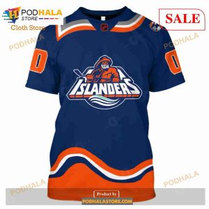Custom Name Number NHL Reverse Retro New York Islanders Shirt Hoodie 3d 6
