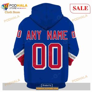 Custom Name Number NHL Reverse Retro New York Ranger Shirt Hoodie 3d 3