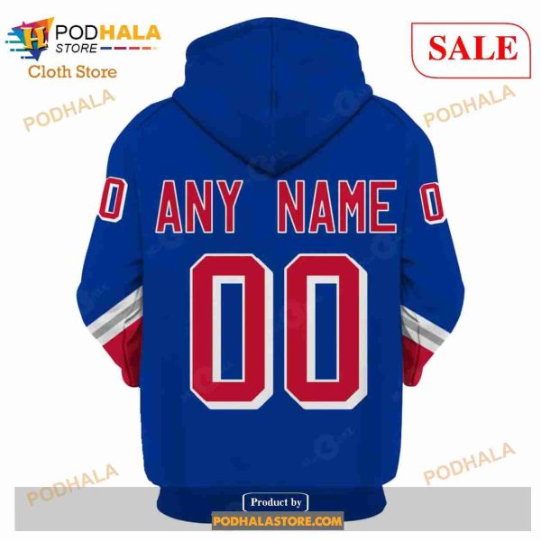 Custom Name & Number NHL Reverse Retro New York Ranger Shirt Hoodie 3D