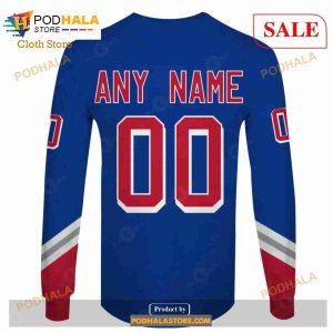 Custom Name Number NHL Reverse Retro New York Ranger Shirt Hoodie 3d 5