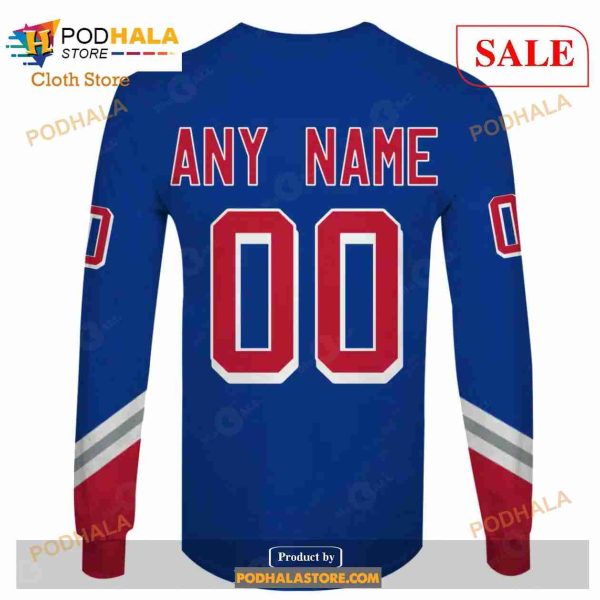 Custom Name & Number NHL Reverse Retro New York Ranger Shirt Hoodie 3D