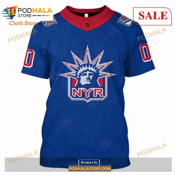 Custom Name & Number NHL Reverse Retro New York Ranger Shirt Hoodie 3D