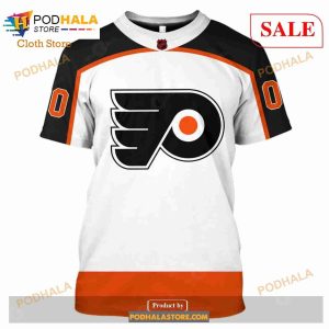 Custom Name Number NHL Reverse Retro Philadelphia Flyers Shirt Hoodie 3d 6